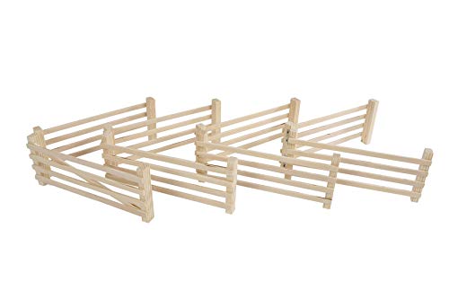 Kids Globe Van Manen Farming 610226 1:24 Scale 8-Piece Wooden Fencing von Kids Globe