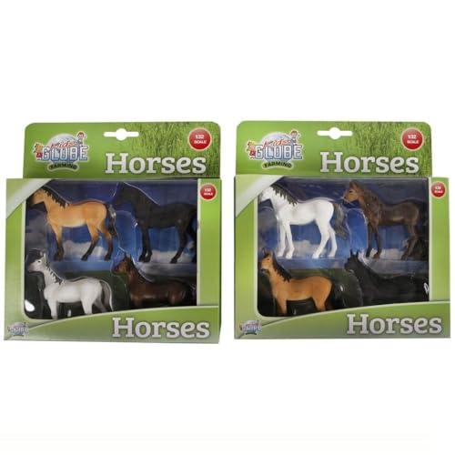 Kids Globe Van Manen Farming Horses (4 Assorted Designs, Scale 1:32) - 570199,Assorted,White von Kids Globe