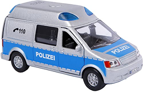 Kids Globe Van Manen Traffic Die Cast Polizei (Polizeiauto mit Licht & Sound, Pull Back) - 510656 von Kids Globe