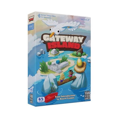 Van Ryder Games - Gateway Island Brettspiel, 21 verschiedene Spiele, Spieleranzahl variiert je Spiel, 15-45 Minuten Spiel für Familie und Kinder ab 6 Jahren (Englisch) von Van Ryder Games