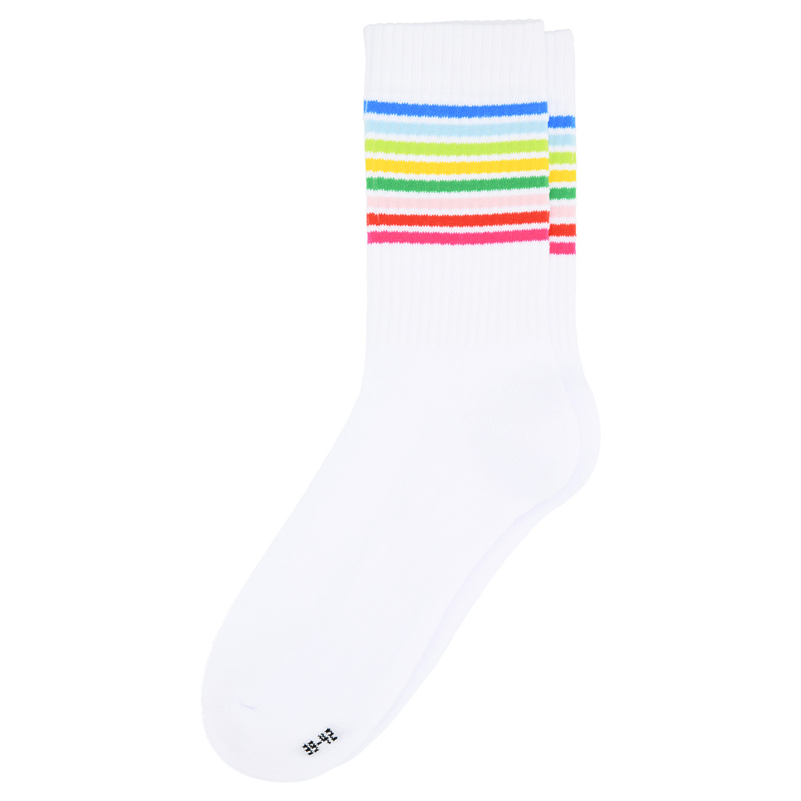 1 Paar Herren Tennissocken mit bunten Ringeln von VanVaan