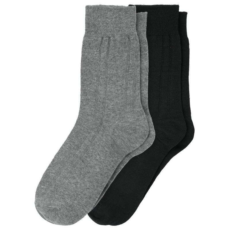 2 Paar Herren Socken mit Strukturmuster von VanVaan
