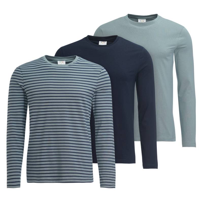 3 Herren Langarmshirts im Basic-Look von VanVaan