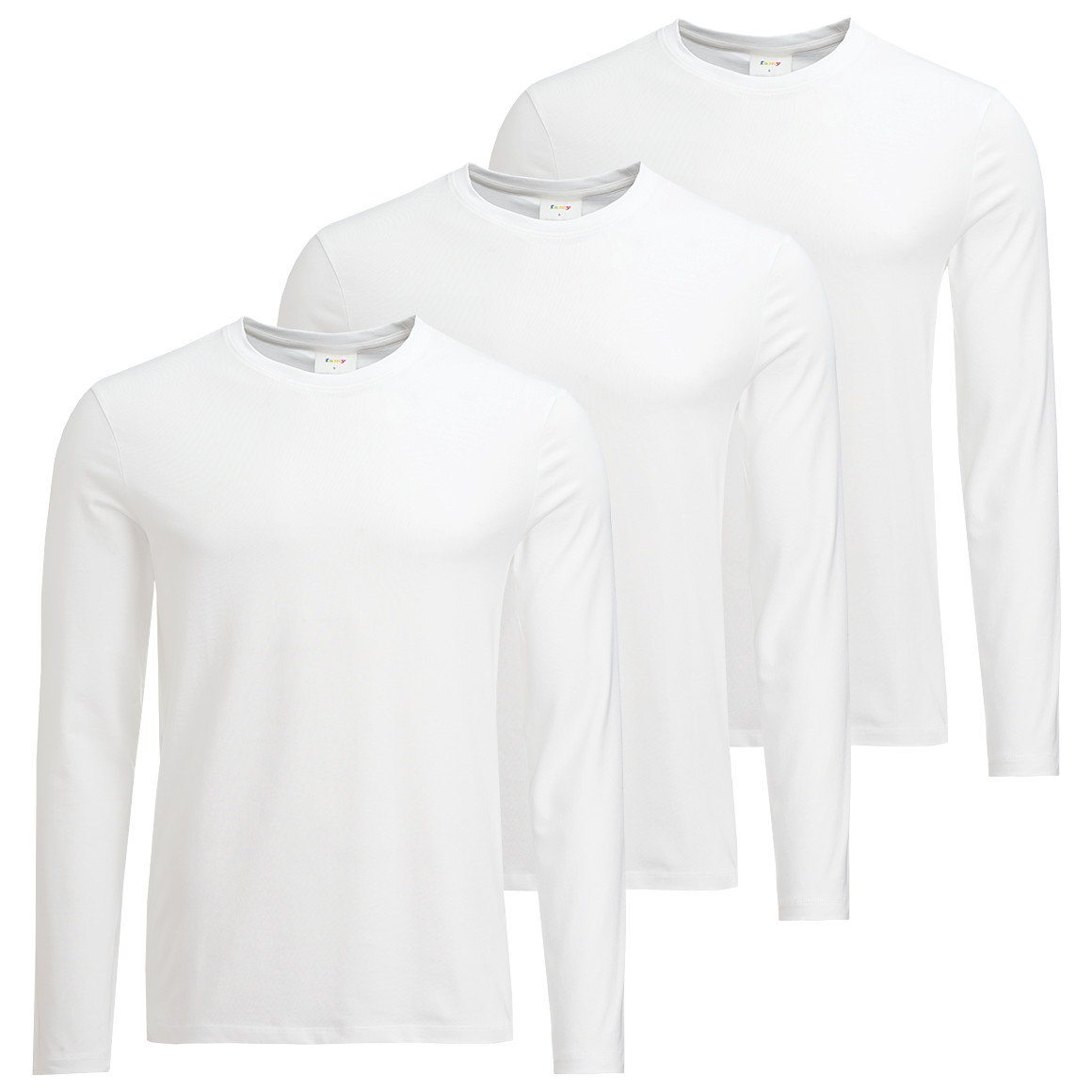 3 Herren Langarmshirts im Basic-Look von VanVaan