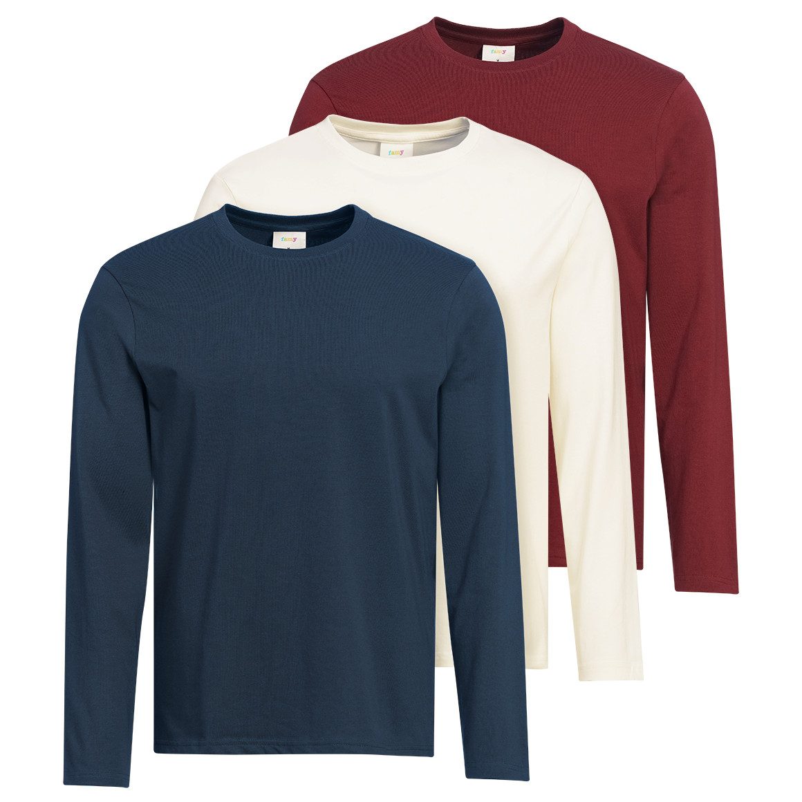 3 Herren Langarmshirts im Basic-Look 3 Herren Langarmshirts im Basic-Look von VanVaan