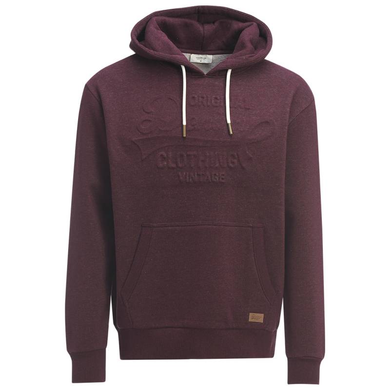 Herren Hoodie mit geprägtem Schriftzug von VanVaan