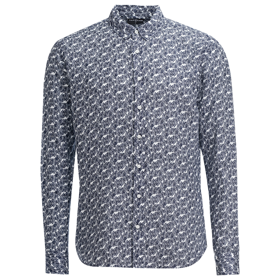 Herren Leinen-Hemd mit Allover-Muster Herren Leinen-Hemd mit Allover-Muster von VanVaan