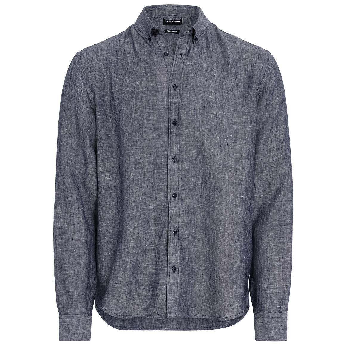 Herren Leinen-Hemd mit Button-Down-Kragen von VanVaan