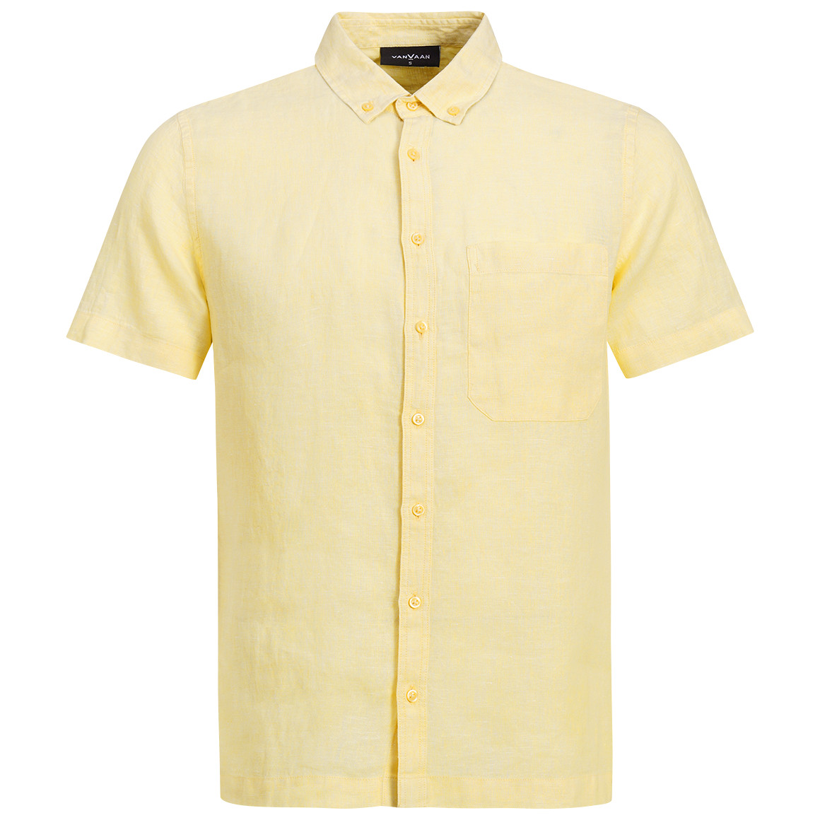 Herren Leinen-Hemd mit kurzen Ärmeln von VanVaan