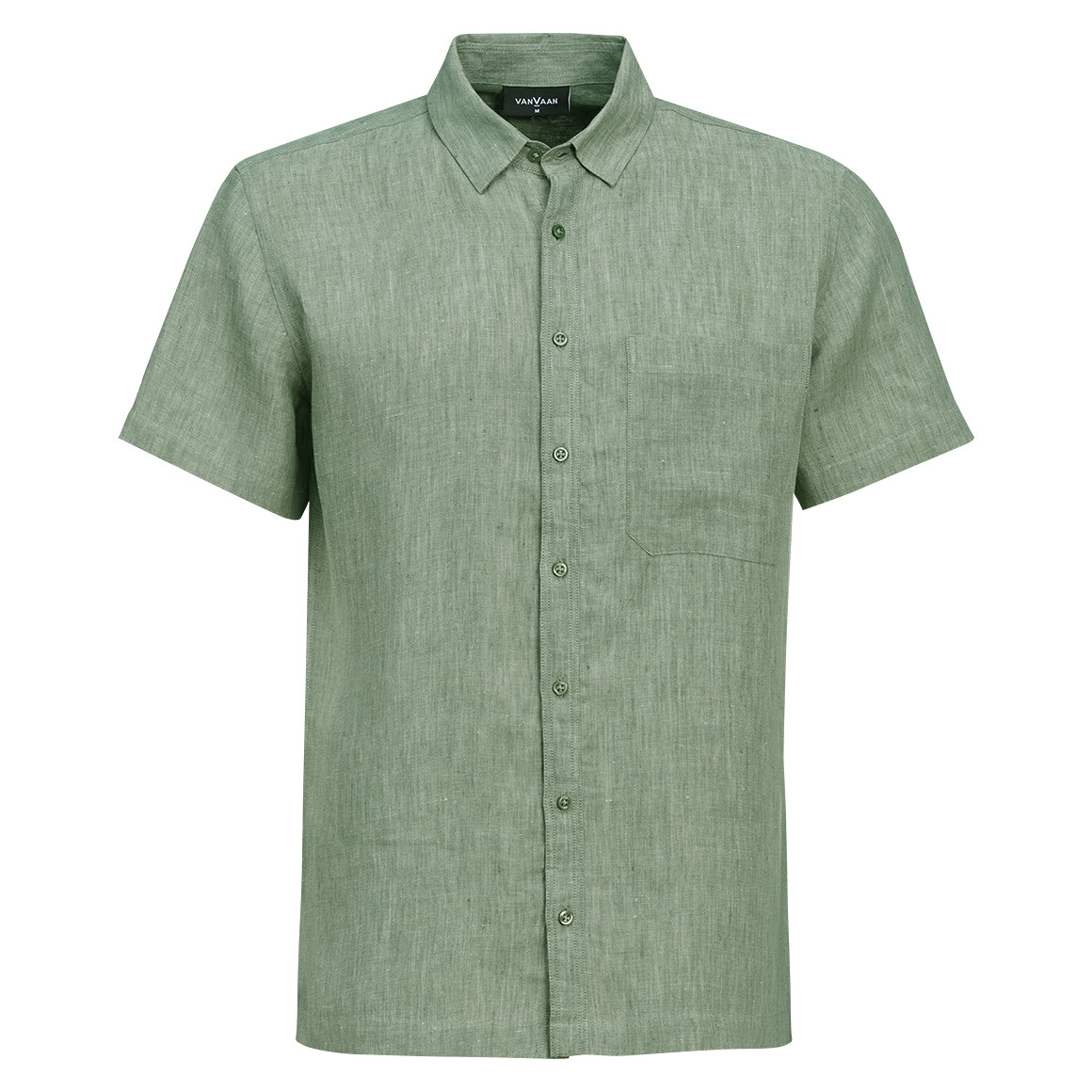 Herren Leinen-Hemd mit kurzen Ärmeln von VanVaan