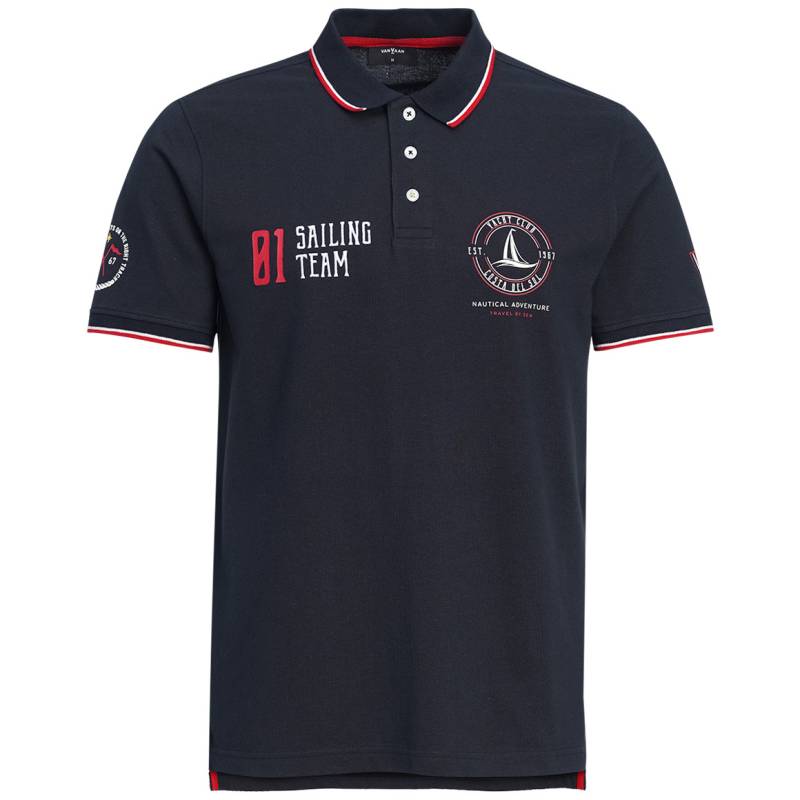 Herren Poloshirt mit Print von VanVaan