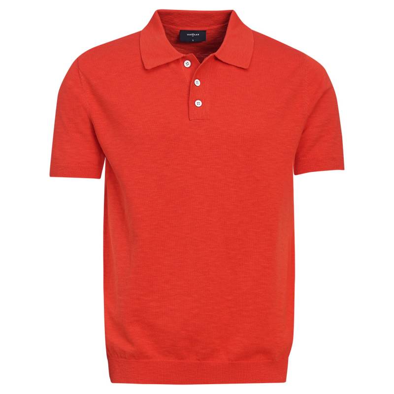 Herren Strick-Poloshirt aus Baumwolle von VanVaan
