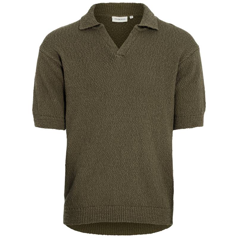 Herren Strick-Poloshirt in Unifarben von VanVaan