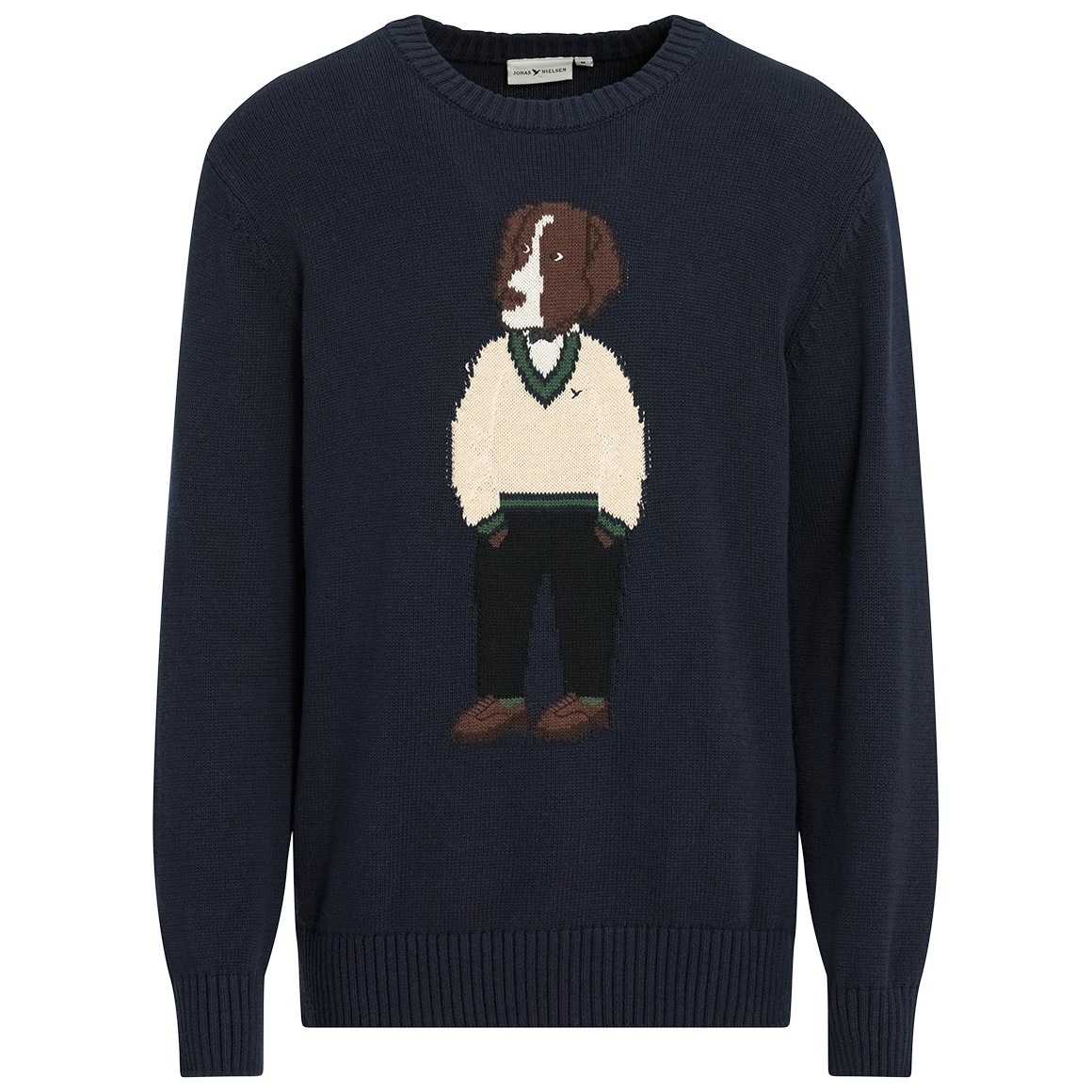 Herren Strickpullover mit Hunde-Motiv von VanVaan
