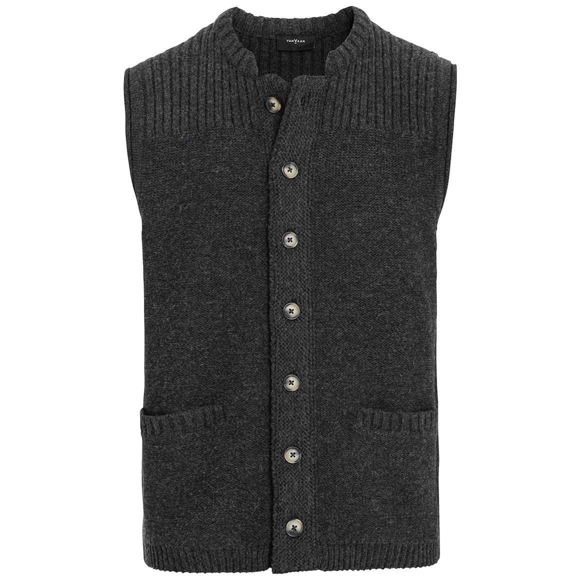 Herren Strickweste mit Melange von VanVaan