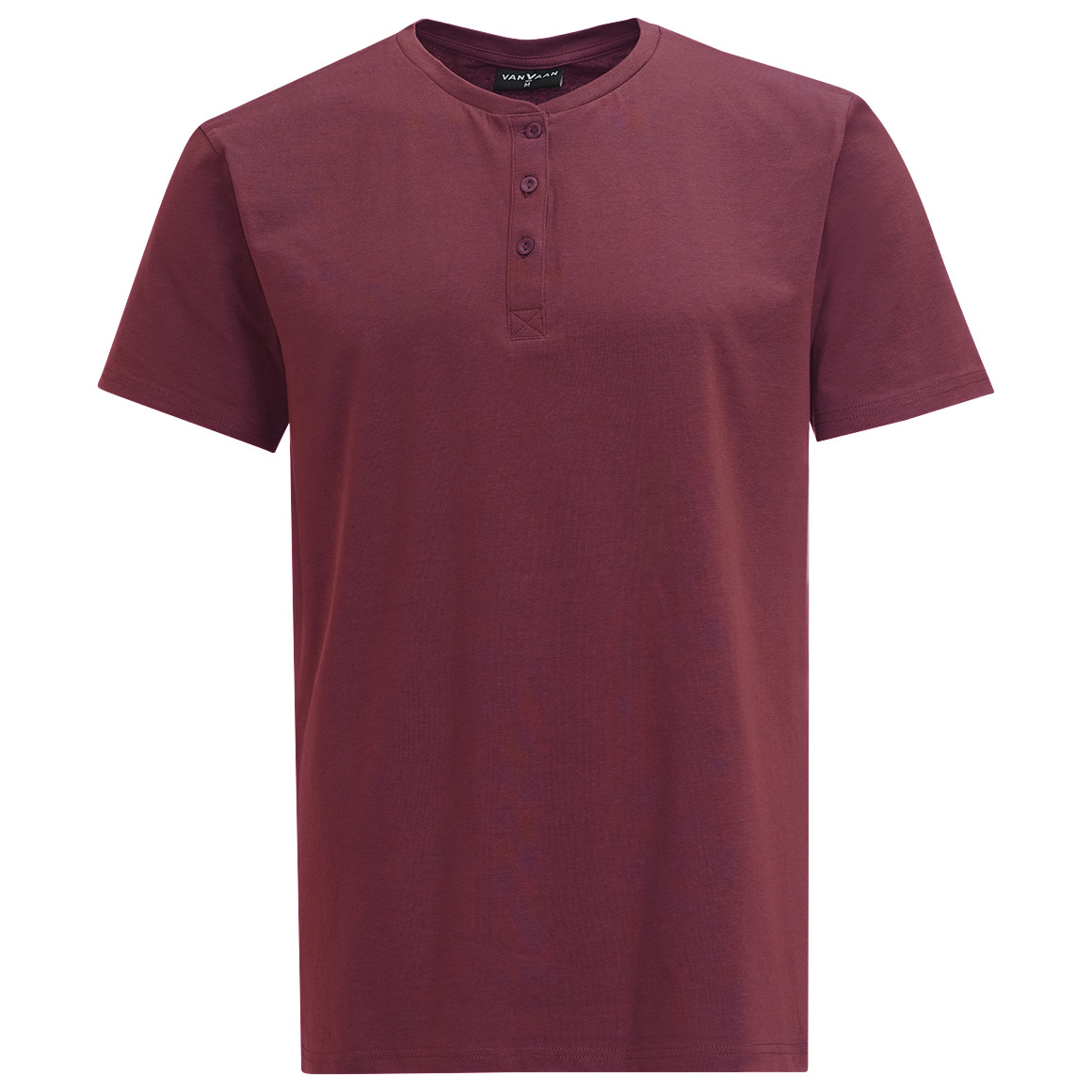 Herren T-Shirt mit Serafino-Ausschnitt von VanVaan