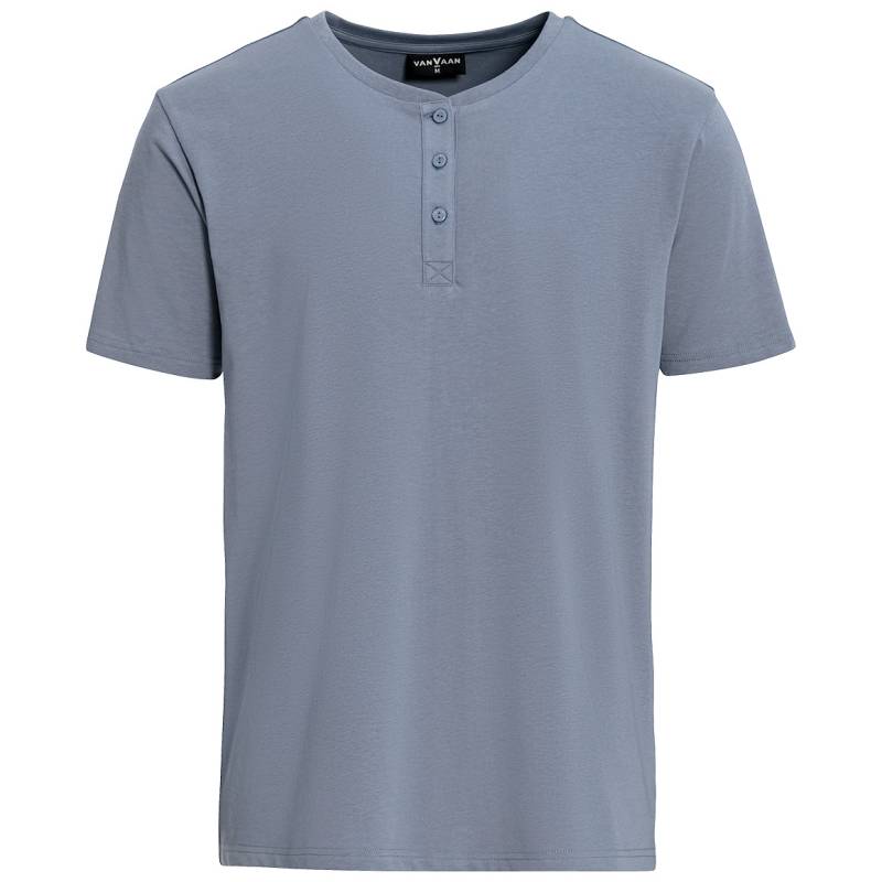 Herren T-Shirt mit Serafino-Ausschnitt von VanVaan