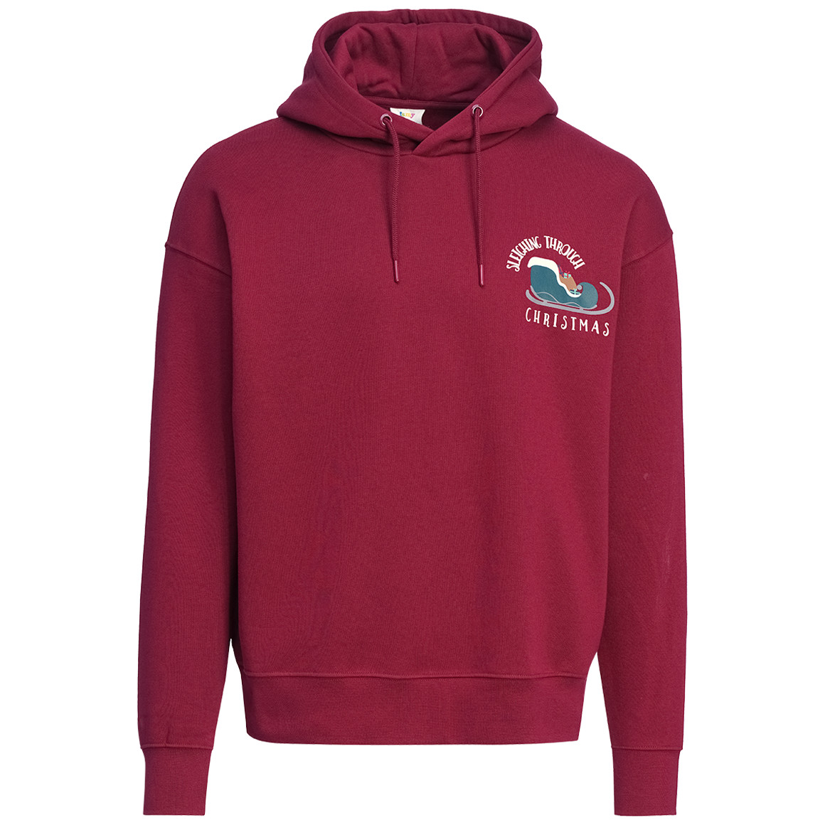 Herren Weihnachtshoodie mit Schlitten-Print Herren Weihnachtshoodie mit Schlitten-Print von VanVaan