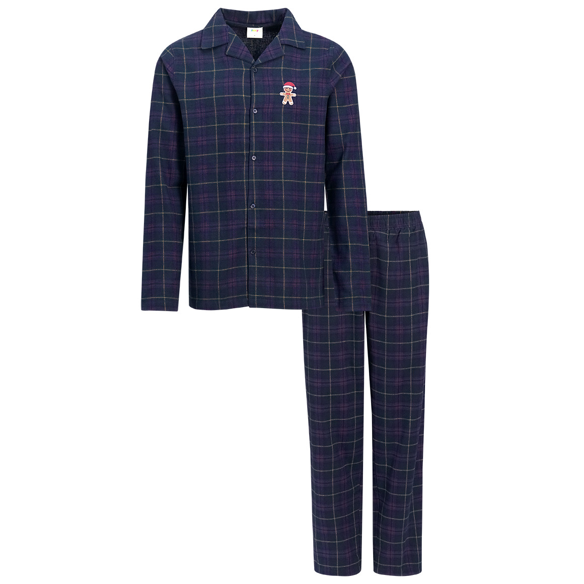 Herren Weihnachtsschlafanzug mit Stickerei von VanVaan