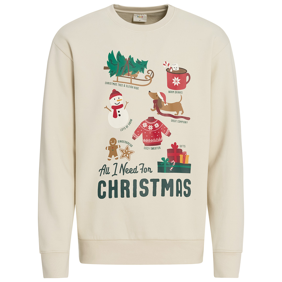 Herren Weihnachtssweatshirt mit Print von VanVaan