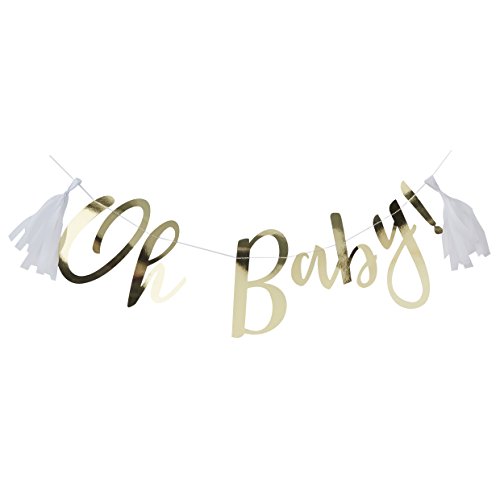 Vanharte Girlande Schriftzug Oh Baby Gold 1,5m mit Quasten Vanharte Girlande Schriftzug Oh Baby Gold 1,5m mit Quasten von Guoml