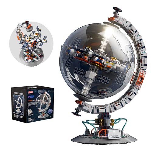 VannMold CK006 Globus Bausteine Spielzeugset, Vollständige Englische Version des Globus STEM Steine Spielzeugsets für Kinder ab 8 Jahren von VannMold