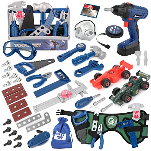 Vanplay Spielzeug ab 3 Jahre Werkzeugkoffer Kinder Werkzeug mit Werkzeugkasten, Massband, Montage Auto, Bohrmaschine, Werkzeuggürtel, STEM Spielzeug für Kinder 3-7 Junge Mädchen(87 STK) Vanplay Spielzeug ab 3 Jahre Werkzeugkoffer Kinder Werkzeug mit Werkzeugkasten, Massband, Montage Auto, Bohrmaschine, Werkzeuggürtel, STEM Spielzeug für Kinder 3-7 Junge Mädchen(87 STK) von Vanplay