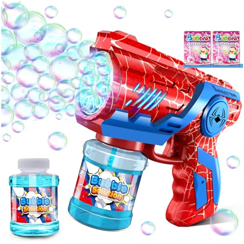 Seifenblasenpistole Seifenblasenmaschine Kinder Seifenblasen Machine: Bubble Gun LED Licht Kids Seifenblasen Elektrisch 90 ML Tank Automatische Bubble Maker Pistole Party/Hochzeit/Outdoor Spielzeug von Vansky