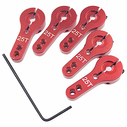 Vaorwne 6 stuecke 25 T Aluminium Servo Horn M3 Gewinde Lenkung Arm High Torque Servos Motoren Teile RC Auto Flugzeug Boot von Jlwiy