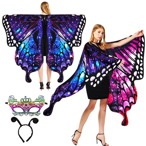 Doppelseitiges Schmetterlings-Kostüm für Damen, Schmetterlingsflügel für Damen, Halloween-Kostüm, Feenflügel-Umhang, D004, Plus Size Doppelseitiges Schmetterlings-Kostüm für Damen, Schmetterlingsflügel für Damen, Halloween-Kostüm, Feenflügel-Umhang, D004, Plus Size von VarYowop