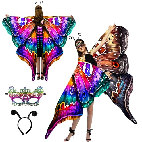 Doppelseitiges Schmetterlings-Kostüm für Damen, Schmetterlingsflügel für Damen, Halloween-Kostüm, Feenflügel-Umhang, D005, Plus Size Doppelseitiges Schmetterlings-Kostüm für Damen, Schmetterlingsflügel für Damen, Halloween-Kostüm, Feenflügel-Umhang, D005, Plus Size von VarYowop