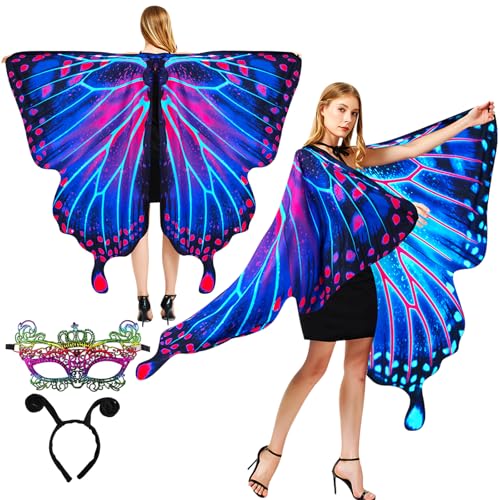 Doppelseitiges Schmetterlings-Kostüm für Damen, Schmetterlingsflügel für Damen, Halloween-Kostüm, Feenflügel-Umhang, D007, Plus Size Doppelseitiges Schmetterlings-Kostüm für Damen, Schmetterlingsflügel für Damen, Halloween-Kostüm, Feenflügel-Umhang, D007, Plus Size von VarYowop