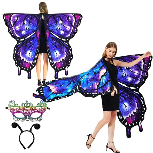 Doppelseitiges Schmetterlings-Kostüm für Damen, Schmetterlingsflügel für Damen, Halloween-Kostüm, Feenflügel-Umhang, D008, Plus Size Doppelseitiges Schmetterlings-Kostüm für Damen, Schmetterlingsflügel für Damen, Halloween-Kostüm, Feenflügel-Umhang, D008, Plus Size von VarYowop