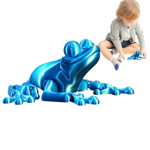 Varatiktok 3D-Gedruckter Frosch, 3D-gedruckte Tiere | Gelenkspielzeug mit beweglichen Gelenken | Drehbares Zappelspielzeug für Erwachsene, Zappelfrosch 3D-gedruckt, bewegliches Spielzeug, einzigartig von Varatiktok