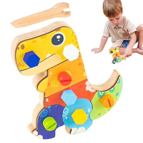 Varatiktok Schraubenspielzeug für Kinder, Sensorikbrett für Kinder,Montessori Holz-Sensorbrett | Niedliche, farbenfrohe Lernwerkzeuge, Mehrzweck-Sensortafel für Feinmotorik und Auge-Hand-Koordination von Varatiktok