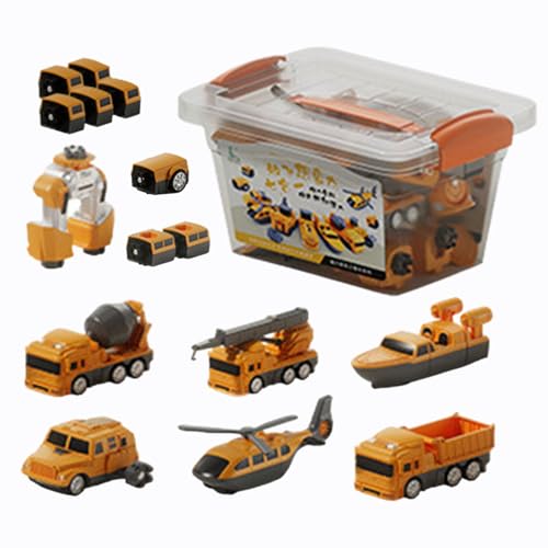 Varatiktok Spielzeug zum Verwandeln von Fahrzeugen, Spielzeugauto zum Verwandeln | Zusammengebaute magnetische Spielzeug-Baufahrzeuge | Sammelfahrzeuge, Blöcke, frühes Lernspielzeug für Klassenzimmer von Varatiktok