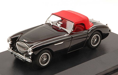 AUSTIN HEALEY 100 BN1 1953-1958 BLACK WITH SOFT TOP RED 1:43 - Oxford - Straßenautos - Die Cast - Modell von Vari