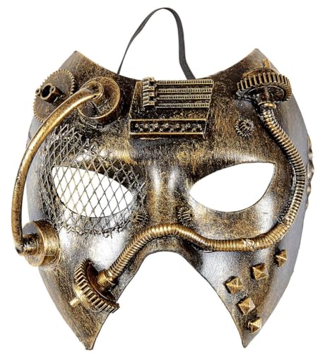 Widmann - Steampunk Maske, Maskenball, Mottoparty, Karneval, Bronze / Kupfer Widmann - Steampunk Maske, Maskenball, Mottoparty, Karneval, Bronze / Kupfer von W WIDMANN MILANO Party Fashion