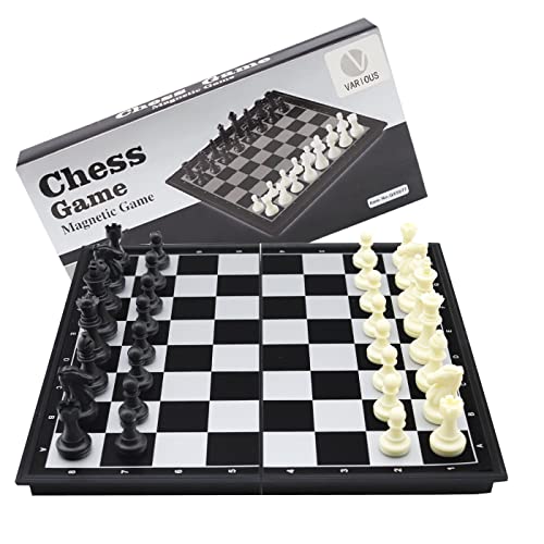 Various Schachbrett Magnetisches Schachspiel Tischtasche mit tragbarem Klappbrett für Reisen Kinder und Erwachsene… von various