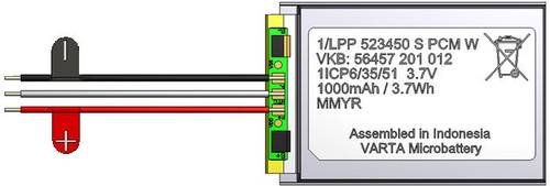 Varta 1/LPP 523450 S PCM W Spezial-Akku Prismatisch Kabel LiPo 3.7V 1000 mAh von Varta