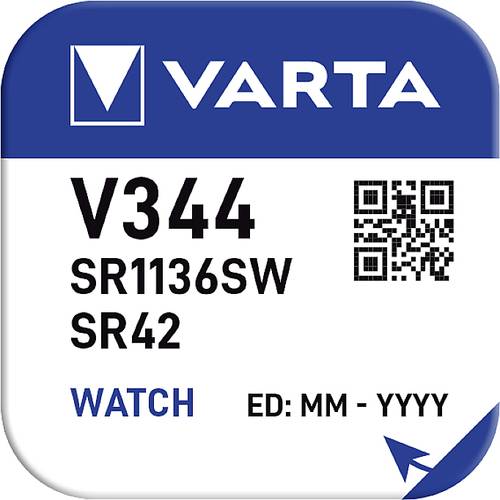 Varta Knopfzelle 344 1.55V 105 mAh Silberoxid SILVER Coin V344/SR42 NaBli 1 von Varta
