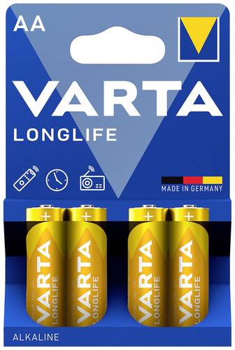 Varta LONGLIFE AA Bli 4 Mignon (AA)-Batterie Alkali-Mangan 2800 mAh 1.5V 4St. von Varta