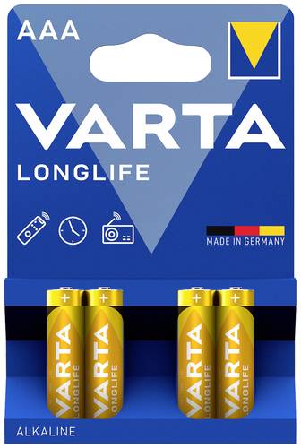 Varta LONGLIFE AAA Bli 4 Micro (AAA)-Batterie Alkali-Mangan 1200 mAh 1.5V 4St. von Varta