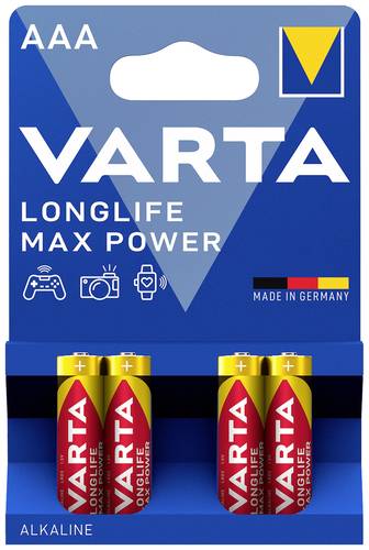 Varta LONGLIFE Max Power AAA Bli 4 Micro (AAA)-Batterie Alkali-Mangan 1270 mAh 1.5V 4St. von Varta
