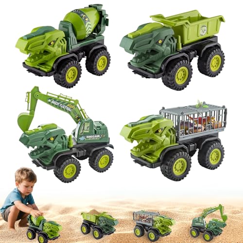 Vartegas Sandspielzeug Fahrzeuge, großes Sandkasten Spielzeug, Dinosaurier Sandspielzeug, Bagger Sandkasten, Kipplaster Sandkasten, Baustellenfahrzeuge Kinder, für Kinder ab 2 Jahre (Set) von Vartegas