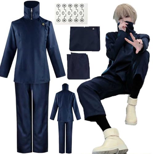 Vasfarok Toge Inumaki Cosplay Kostüm Uniform Toge Cosplay Kostüm Outfit Inumaki Uniform Herren Halloween von Vasfarok