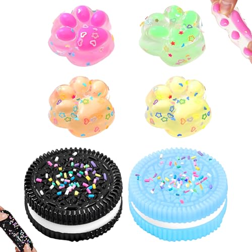 Squishy Katzenpfote – Squishy Spielzeug für Kinder, 2 große + 4 Mini-Katzenpfoten zum Stressabbau, sensorisches Spielzeug, Montessori, Squishy Yoyo für Autismus und Entspannung Squishy Katzenpfote – Squishy Spielzeug für Kinder, 2 große + 4 Mini-Katzenpfoten zum Stressabbau, sensorisches Spielzeug, Montessori, Squishy Yoyo für Autismus und Entspannung von Vauki
