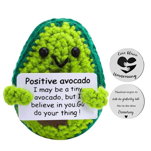 Vauki Motivations-Set – Grünes Häkeln Avocado Kuscheltier, 2 Entscheidungs-Münzen, Positive Kartoffel, Pocket Hug, Süße Motivation für Glück und Ermutigung Vauki Motivations-Set – Grünes Häkeln Avocado Kuscheltier, 2 Entscheidungs-Münzen, Positive Kartoffel, Pocket Hug, Süße Motivation für Glück und Ermutigung von Vauki