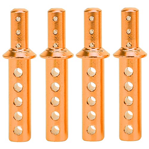 Vbest life 4Pcs RC Car Shell Column Ersatzteil, Aluminiumlegierung Shell Column Car Body Post für HSP 94111 94108 94188 1/10 RC Car(Orange) von VBESTLIFE