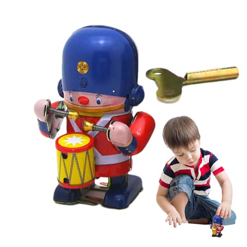 Vbnuyhim Robo zum Aufziehen, Roboter-Spielzeug, Roboter aus Metall, Vintage, zum Aufziehen aus Zinn, Entwicklungsspielzeug für Robotergeschenke, Trommelaktionsspielzeug für Sammlung, Weihnachten Vbnuyhim Robo zum Aufziehen, Roboter-Spielzeug, Roboter aus Metall, Vintage, zum Aufziehen aus Zinn, Entwicklungsspielzeug für Robotergeschenke, Trommelaktionsspielzeug für Sammlung, Weihnachten von Vbnuyhim